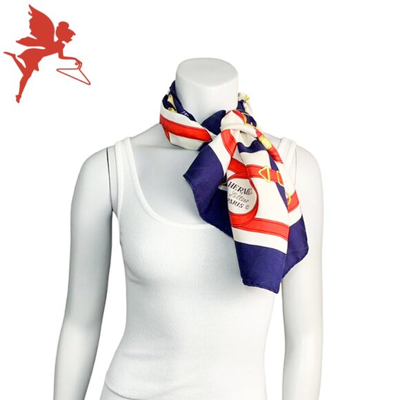 VINTAGE HERMES Experion D'Or Silk Scarf - Picture 2 of 10